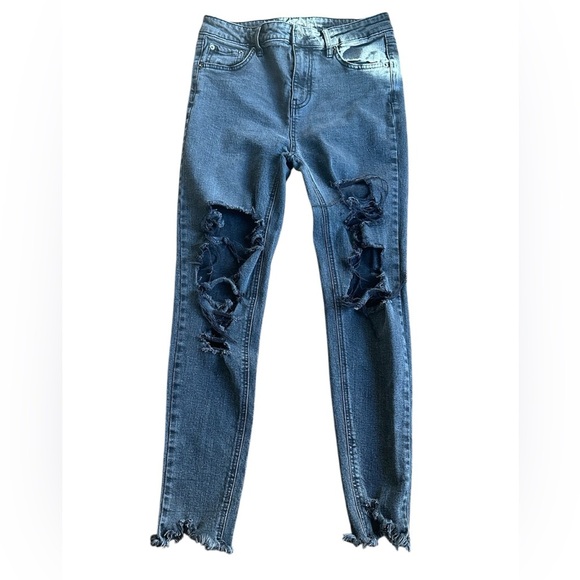 Wild Fable Black Distressed Skinny Jeans Women’s Size 6 - Picture 1 of 6